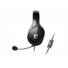 Ausinės žaidimams MSI IMMERSE GH20, 3,5 mm lizdas, juodos, 40 mm tvarkyklės, vienakryptis mikrofonas, suderinamos su PC ir įvairiomis platformomis