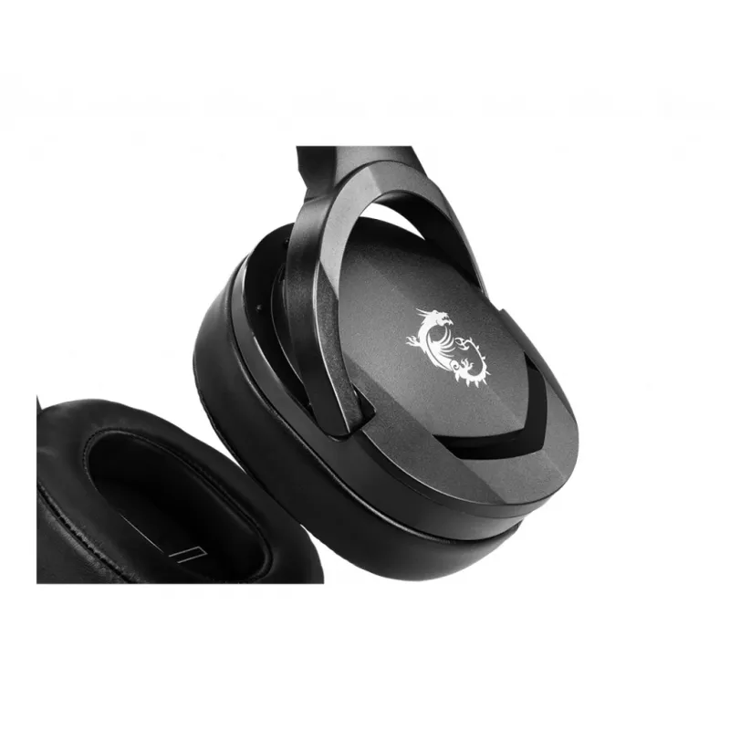 Ausinės žaidimams MSI IMMERSE GH20, 3,5 mm lizdas, juodos, 40 mm tvarkyklės, vienakryptis mikrofonas, suderinamos su PC ir įvairiomis platformomis