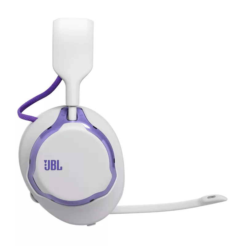 Žaidimų ausinės JBL Quantum 650 – belaidės Bluetooth, USB-C, uždedamos, lankeliu, baltos, 20–20000 Hz