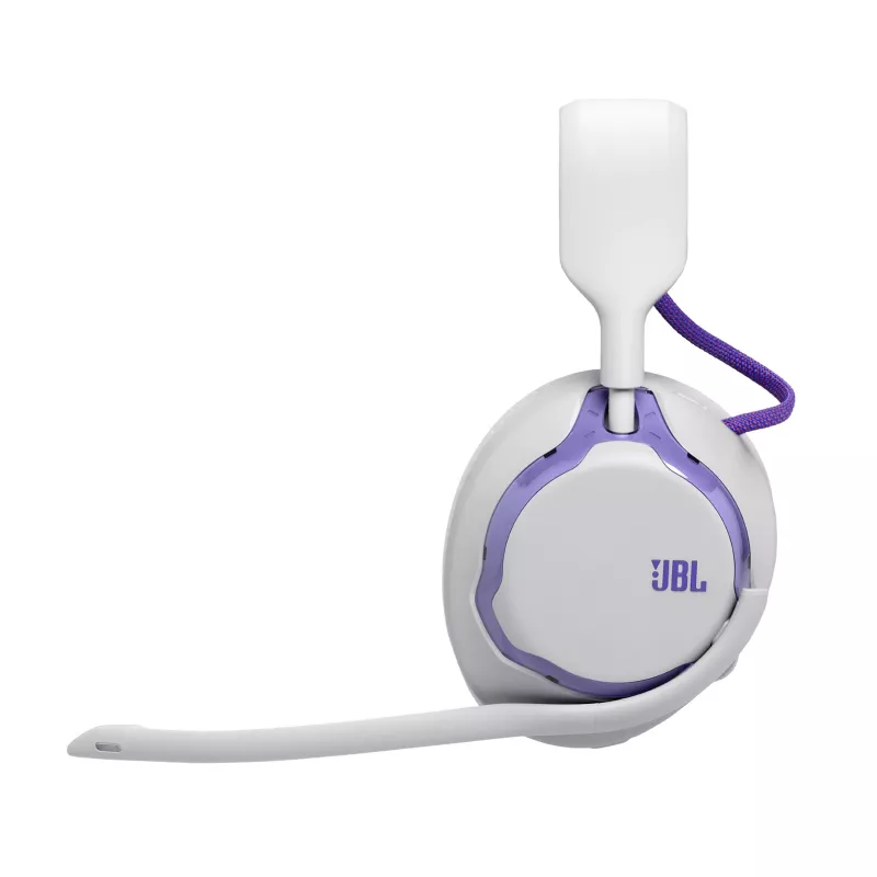 Žaidimų ausinės JBL Quantum 650 – belaidės Bluetooth, USB-C, uždedamos, lankeliu, baltos, 20–20000 Hz