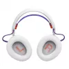 Žaidimų ausinės JBL Quantum 650 – belaidės Bluetooth, USB-C, uždedamos, lankeliu, baltos, 20–20000 Hz