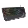 Gaming klaviatūra GENESIS Rhod 350 RGB — pilno dydžio 104 klavišų USB QWERTY juoda, RGB apšvietimas, nuimama riešo atrama