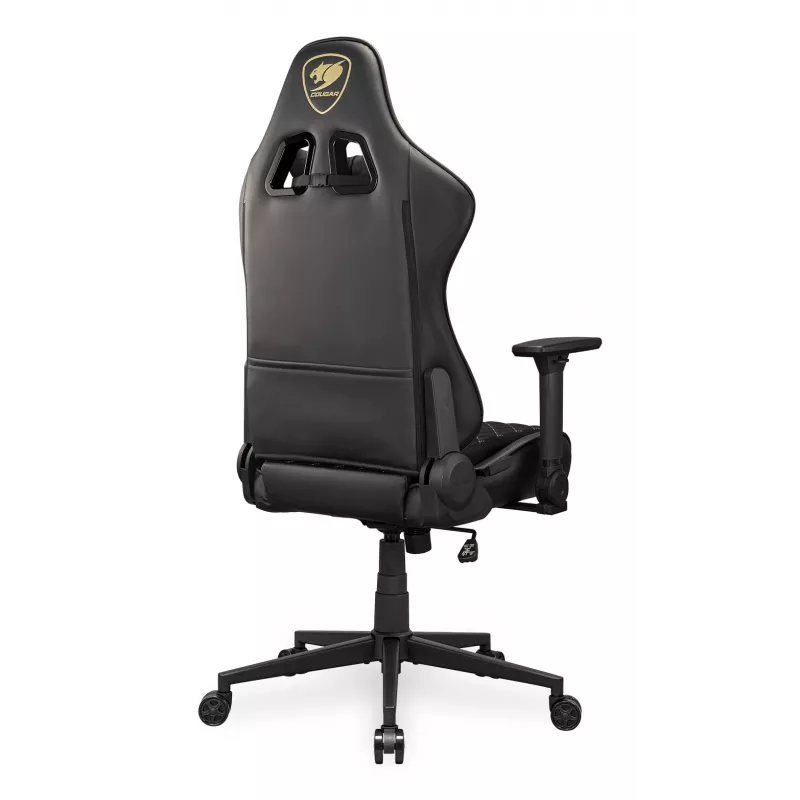 Universali žaidimų kėdė COUGAR Armor One V2 Gold F, paminkštinta sėdynė, juoda/auksinė