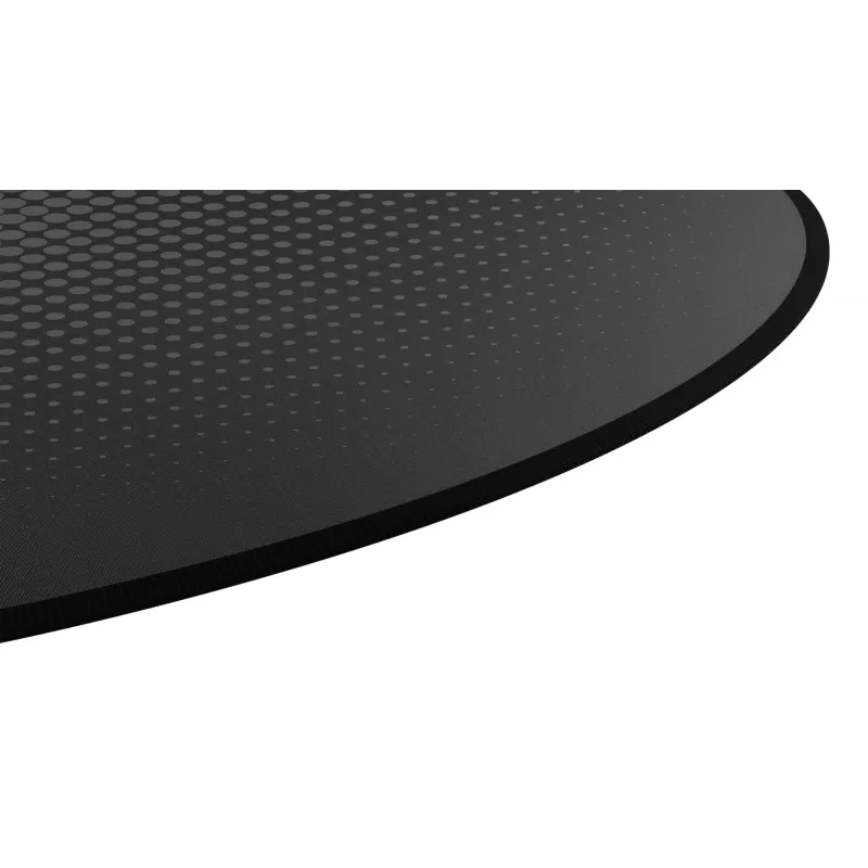Trust Mika juodas apvalus kilimėlis kėdėms 117 cm