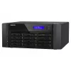 NAS bokštas QNAP TS-h1290FX — EPYC 7302P 3.0 GHz, 128 GB DDR4, 12 lizdų, QuTS hero, juodas