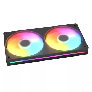 COUGAR Unity240-FB Vieno rėmo 240 mm ARGB PWM ventiliatorius su atvirkštiniu srautu ir sraigtiniu kabeliu, juodas