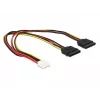 Laidas DeLOCK 0,3 m Floppy 4p/2x SATA 15p