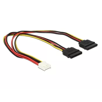 Laidas DeLOCK 0,3 m Floppy 4p/2x SATA 15p