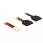 Laidas DeLOCK 0,3 m Floppy 4p/2x SATA 15p