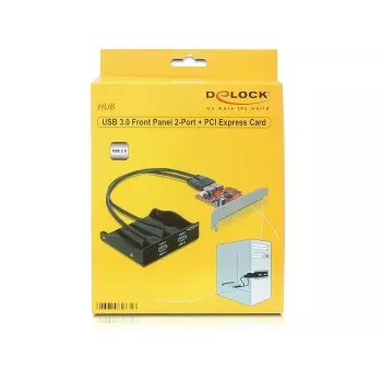 Delock 61775 USB 3.2 Gen 1 sąsajos plokštė su priekiniu skydeliu