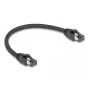 DeLOCK RJ45 tinklo kabelis Cat.8.1 S/FTP 25 cm 40 Gbps juodas