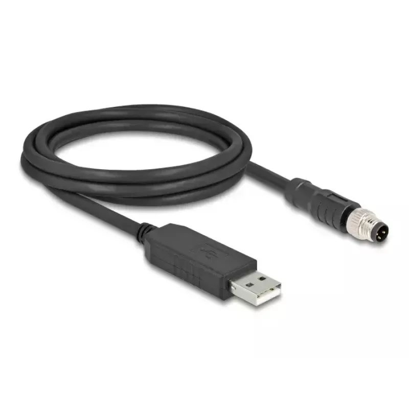 DeLOCK jutiklio/vykdiklio kabelis 1,8 m M8 USB 2.0 Type-A juodas 64258