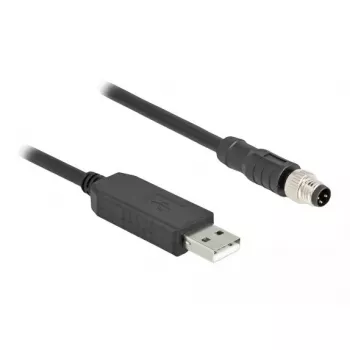 DeLOCK jutiklio/vykdiklio kabelis 1,8 m M8 USB 2.0 Type-A juodas 64258