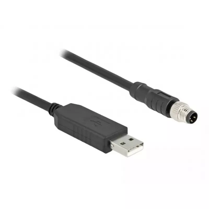 DeLOCK jutiklio/vykdiklio kabelis 1,8 m M8 USB 2.0 Type-A juodas 64258