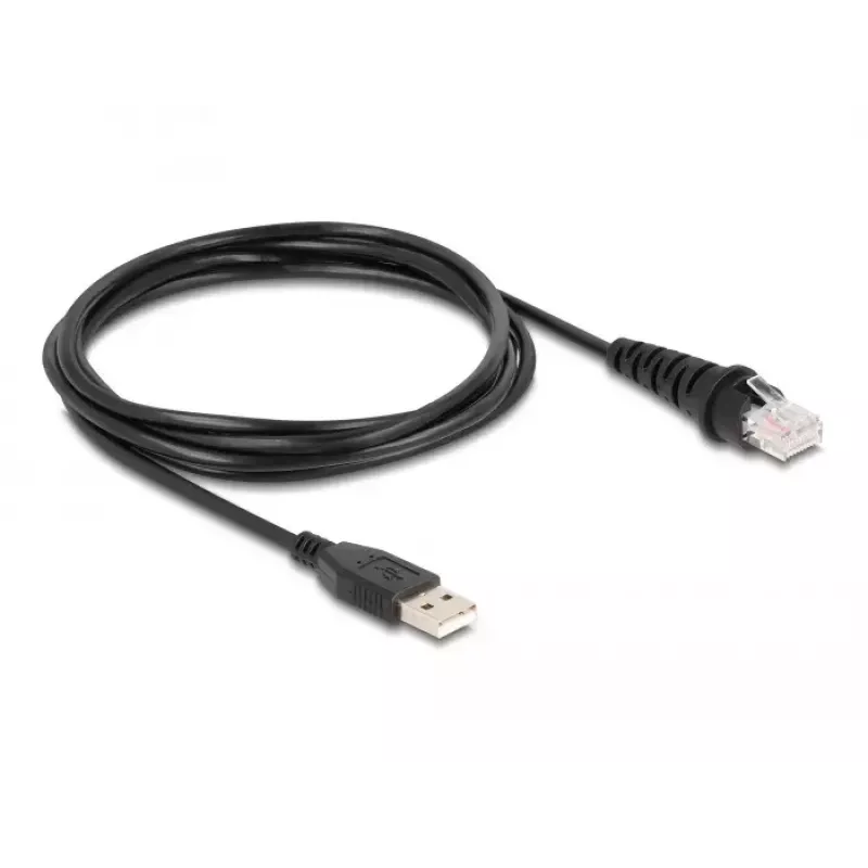 DeLOCK USB brūkšninių kodų skaitytuvas 1D ir 2D, laidinis, stacionariai montuojamas