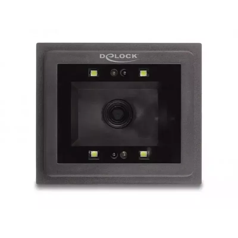 DeLOCK USB brūkšninių kodų skaitytuvas 1D ir 2D, laidinis, stacionariai montuojamas