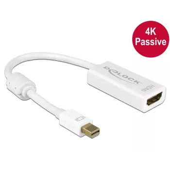 Vaizdo kabelio adapteris DeLOCK 62614 Mini DisplayPort į HDMI Type A Baltas 0,2 m
