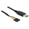 USB laidas DeLOCK 1,8 m USB 2.0-A / TTL 6 kontaktų juodas