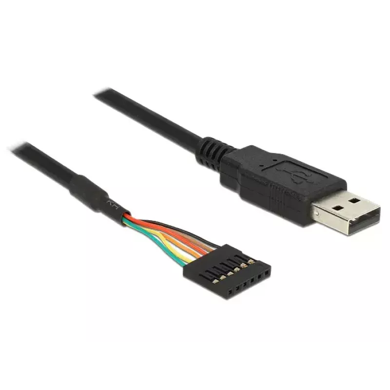 USB laidas DeLOCK 1,8 m USB 2.0-A / TTL 6 kontaktų juodas