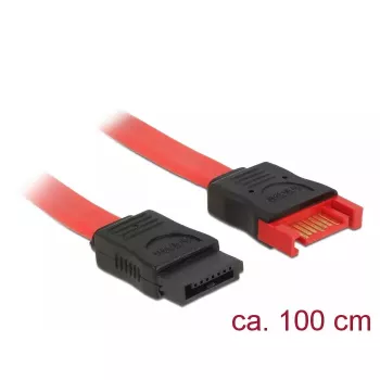 SATA kabelis DeLOCK 83956 1 m SATA 7-pin juoda raudona