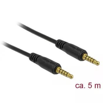Garso laidas DeLOCK 85699 5m 3,5mm Juodas