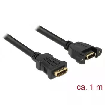 HDMI ilginimo kabelis DeLOCK 85466 1 m HDMI Type A (moteris-moteris) juodas