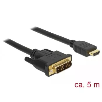 Laido adapteris DeLOCK 85586 DVI-D į HDMI Type A Juodas 5 m