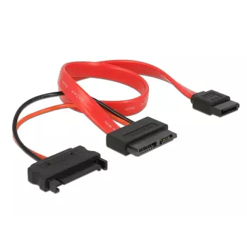 SATA kabelis DeLOCK 0,3 m raudonas