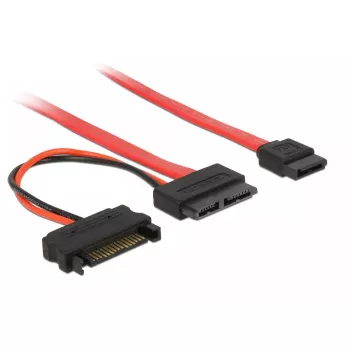 SATA kabelis DeLOCK 0,3 m raudonas