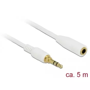Audio laidas DeLOCK 85591 5m 3,5mm Baltas