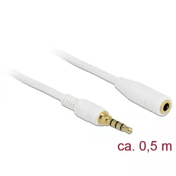Garso kabelis DeLOCK 85628 0,5m 3,5mm baltas