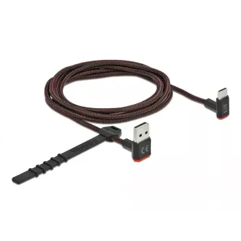 USB 2.0 kabelis DeLOCK EASY-USB 85278 Type-A (apverčiamas) į Type-C, 2 m, juodas