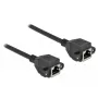 DeLOCK Cat.6A RJ45–RJ45 tinklo laidas 1 m juodas