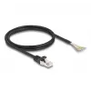DeLOCK RJ50 (vyriškas) į atvirus laidų galus S/FTP 1 m juodas kabelis