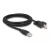 DeLOCK USB 2.0 kabelis Type-A (vyriškas) į Type-B (vyriškas) 2 m juodas