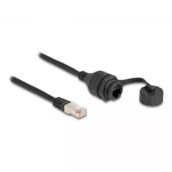 DeLOCK RJ50 (vyriška) į RJ50 (moteriška) laidas, 20 cm, IP67, vandeniui atsparus