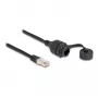 DeLOCK RJ50 (vyriška) į RJ50 (moteriška) laidas, 20 cm, IP67, vandeniui atsparus