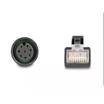 DeLOCK M12 adapterio kabelis A-koduotas 8 kontaktų moteriškas į RJ45 vyrišką 50 cm