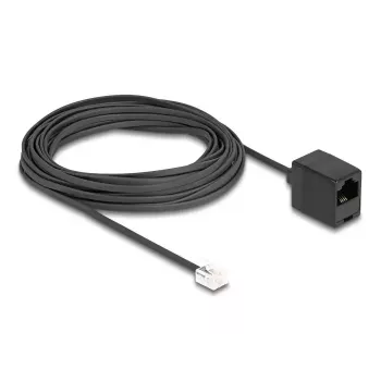 DeLOCK Telefono kabelis RJ11 kištukas į RJ45 lizdą juodas 10 m