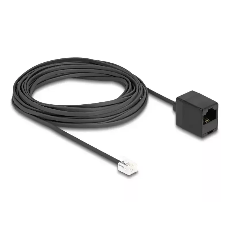 DeLOCK Telefono kabelis RJ11 kištukas į RJ45 lizdą juodas 10 m