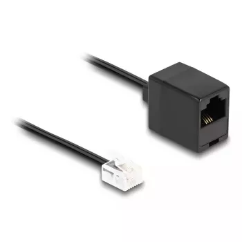 DeLOCK Telefono kabelis RJ11 kištukas į RJ45 lizdą juodas 10 m