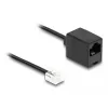 DeLOCK telefono kabelis RJ11 kištukas – RJ45 lizdas, juodas, 3 m