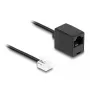 DeLOCK telefono kabelis RJ11 kištukas – RJ45 lizdas, juodas, 3 m