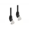 DeLOCK RJ45 Cat.6A tinklo kabelis 45° kampu 0,5 m juodas