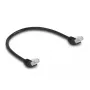 DeLOCK RJ45 Cat.6A tinklo kabelis 45° kampu 0,5 m juodas