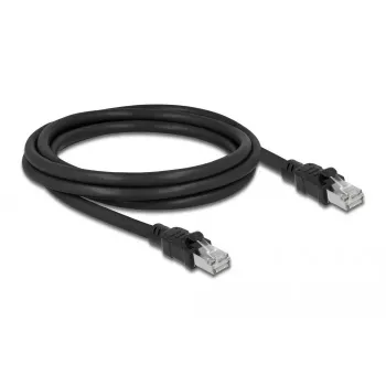 Tinklo kabelis DeLOCK RJ45 Cat.6A F/UTP 2m juodas
