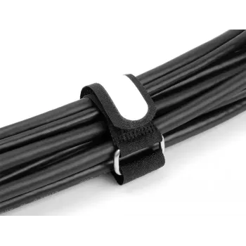 Kabelio raištis su lipnia juosta DeLOCK 457x25mm juodas 5 vnt.
