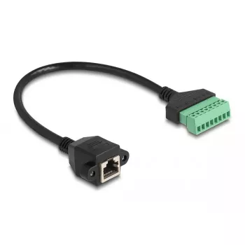 DeLOCK RJ45 kabelis Cat.6 moteriškas į gnybtų bloką 30 cm
