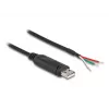 DeLOCK adapterinis kabelis USB 2.0 Type-A į RS-485 1 m juodas