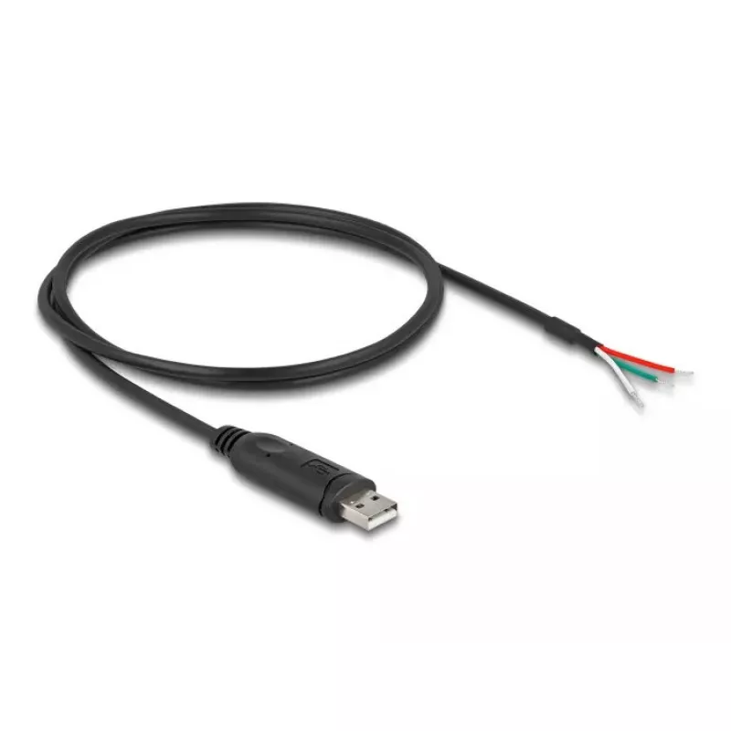 DeLOCK adapterinis kabelis USB 2.0 Type-A į RS-485 1 m juodas